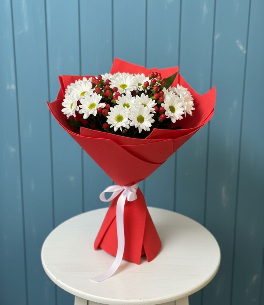 Букет цветов из: Хризантемы в Дубках Саратовской области