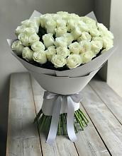 Букет 35 Белых роз в Дубках Саратовской области