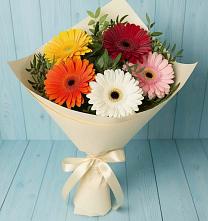 Букет цветов из:  Герберы #REPLACE_PRED# Дубках Саратовской области