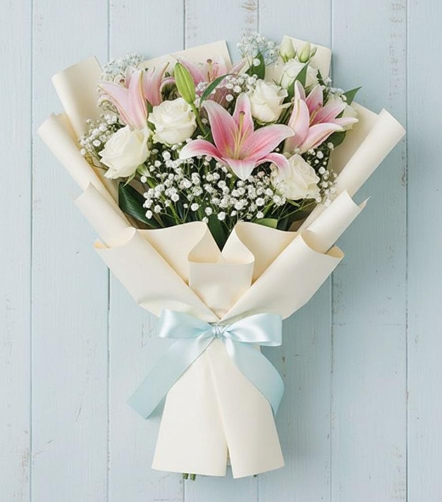 Букет цветов из: Лилии в Дубках Саратовской области