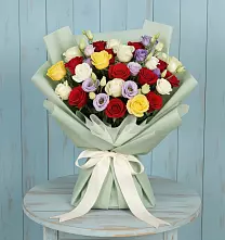 Букет цветов из:  Розы в Дубках Саратовской области