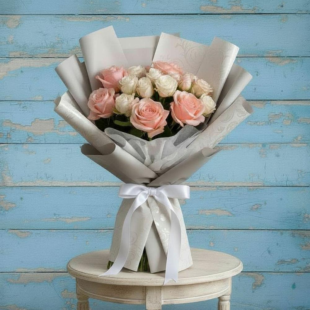 Букет цветов из: Розы в Дубках Саратовской области