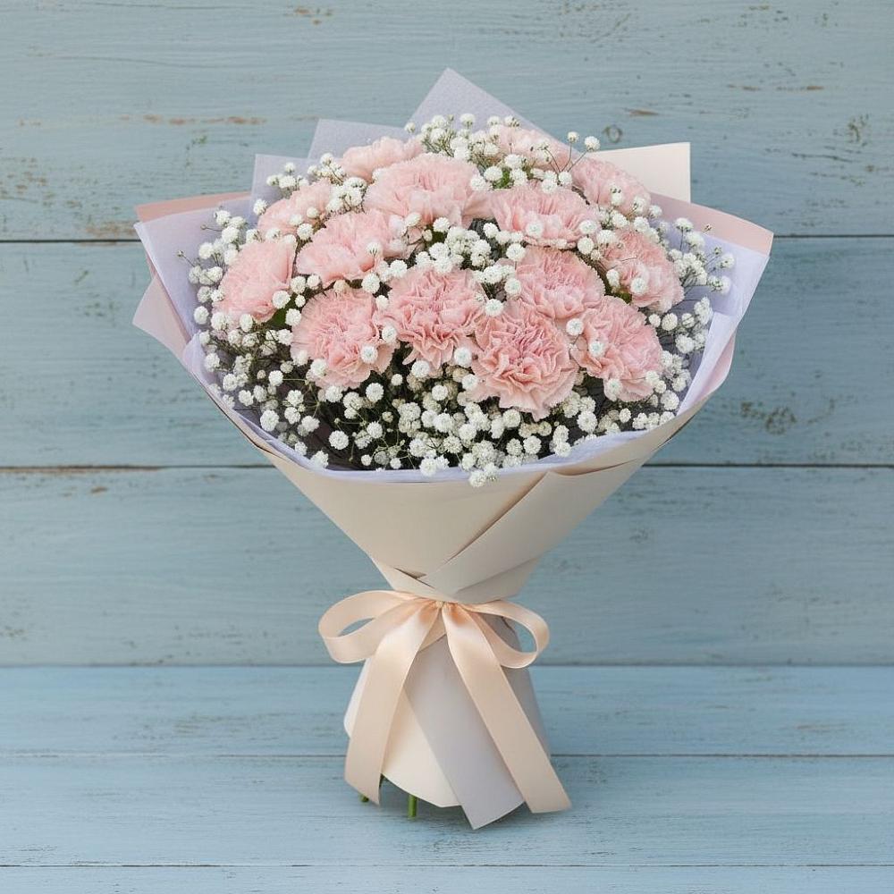 Букет цветов из: Гвоздики в Дубках Саратовской области