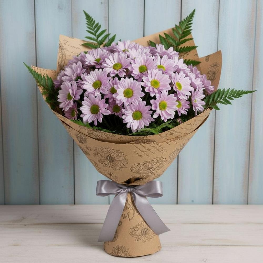 Букет цветов из: Хризантемы в Дубках Саратовской области
