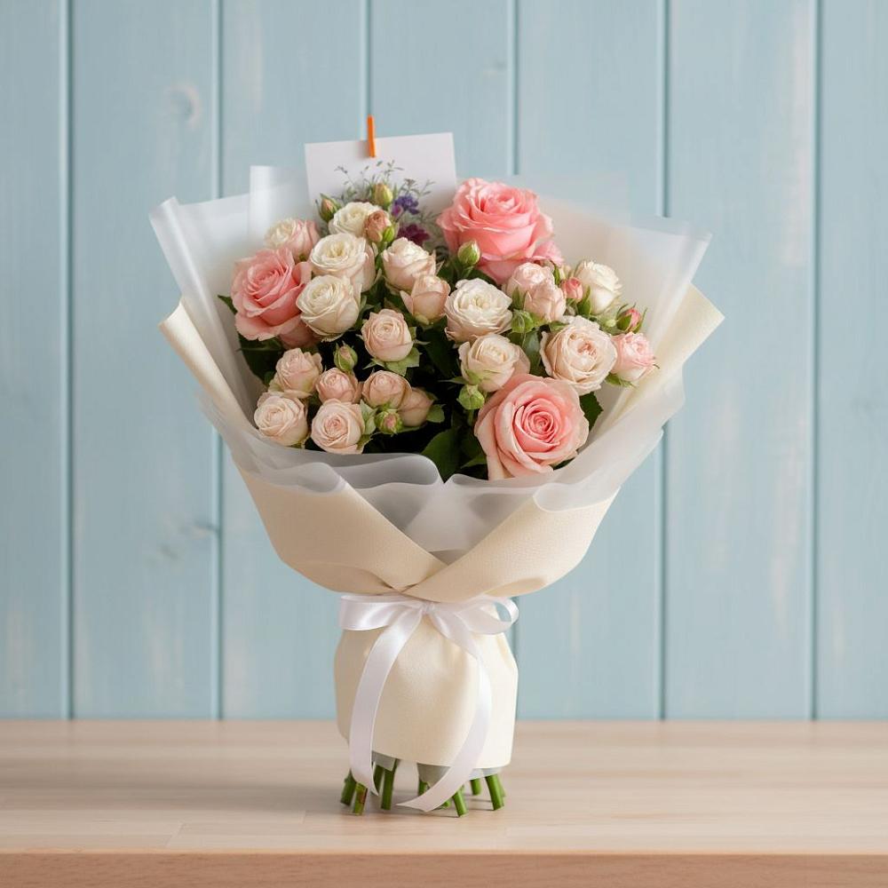 Букет цветов из: Розы в Дубках Саратовской области