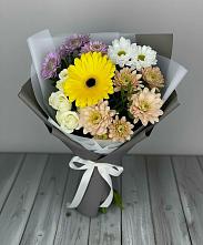 Букет цветов из:  Розы, Герберы и Хризантемы #REPLACE_PRED# Дубках Саратовской области