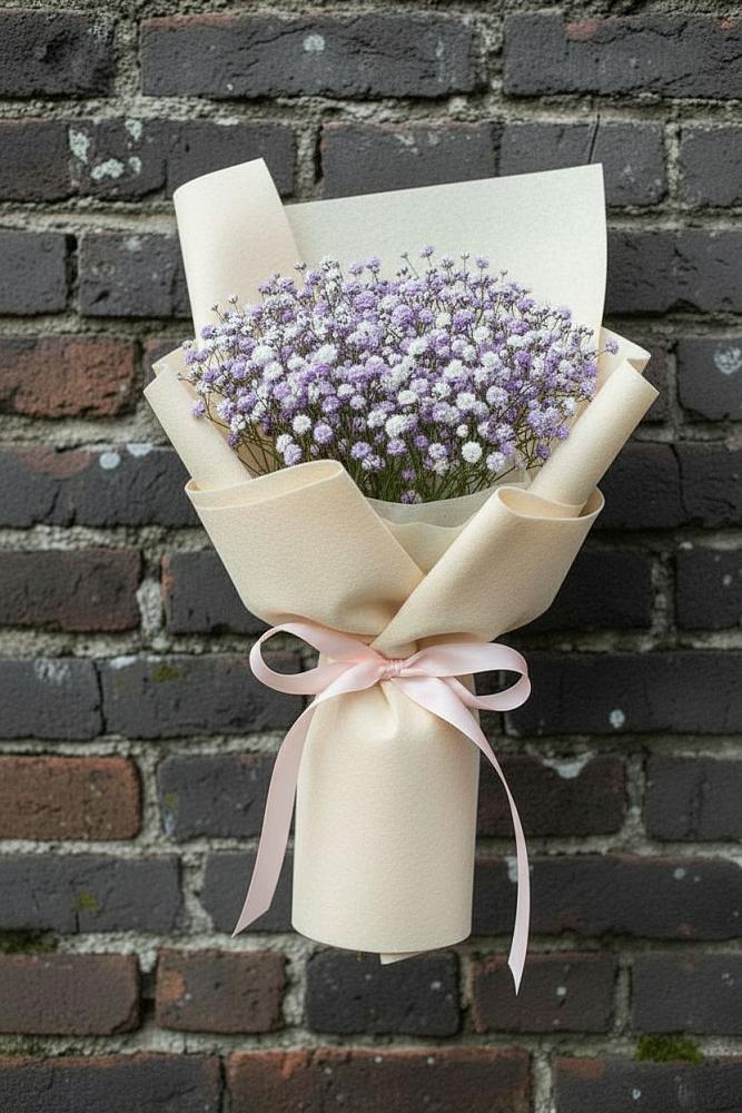 Букет цветов из: Гипсофила в Дубках Саратовской области