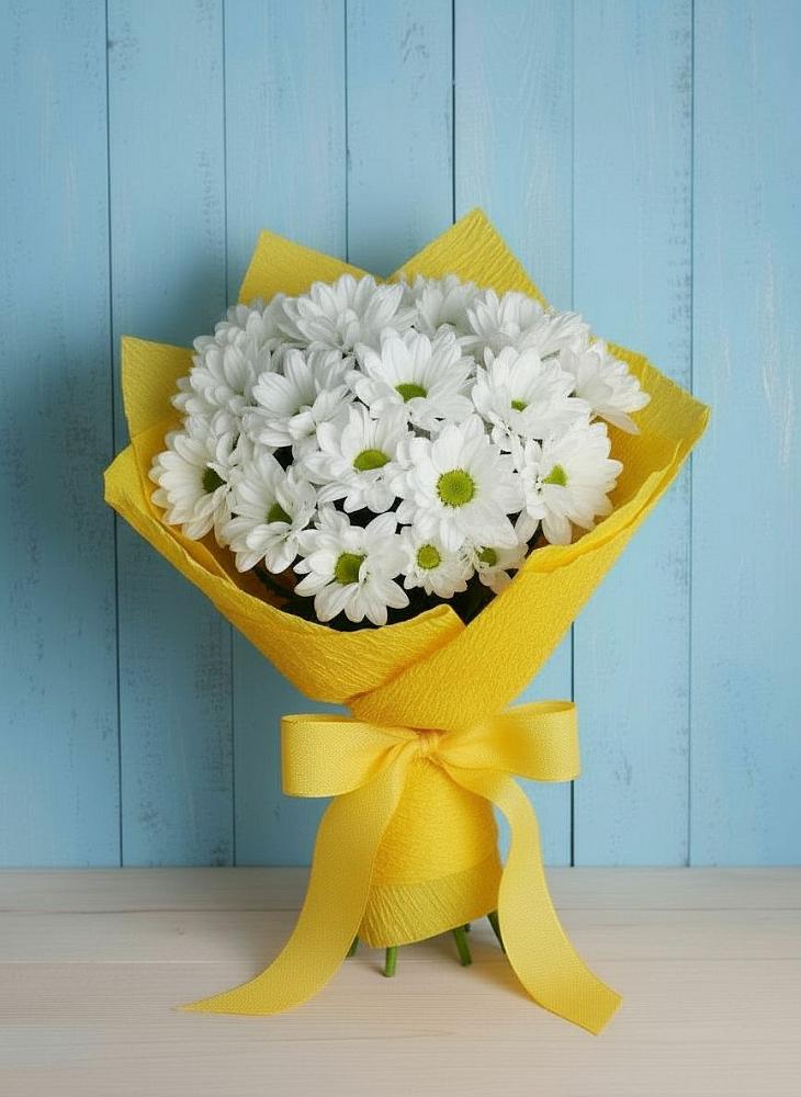 Букет цветов из: Хризантемы в Дубках Саратовской области