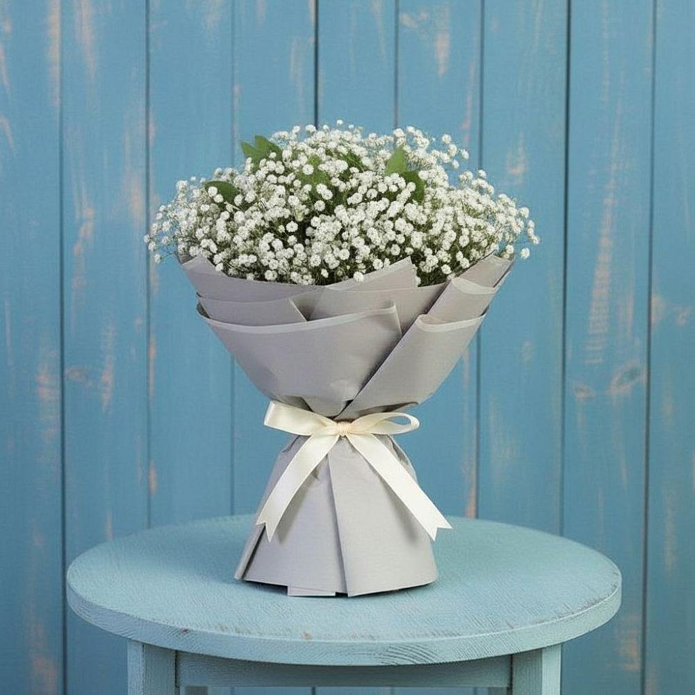 Букет цветов из: Гипсофила в Дубках Саратовской области