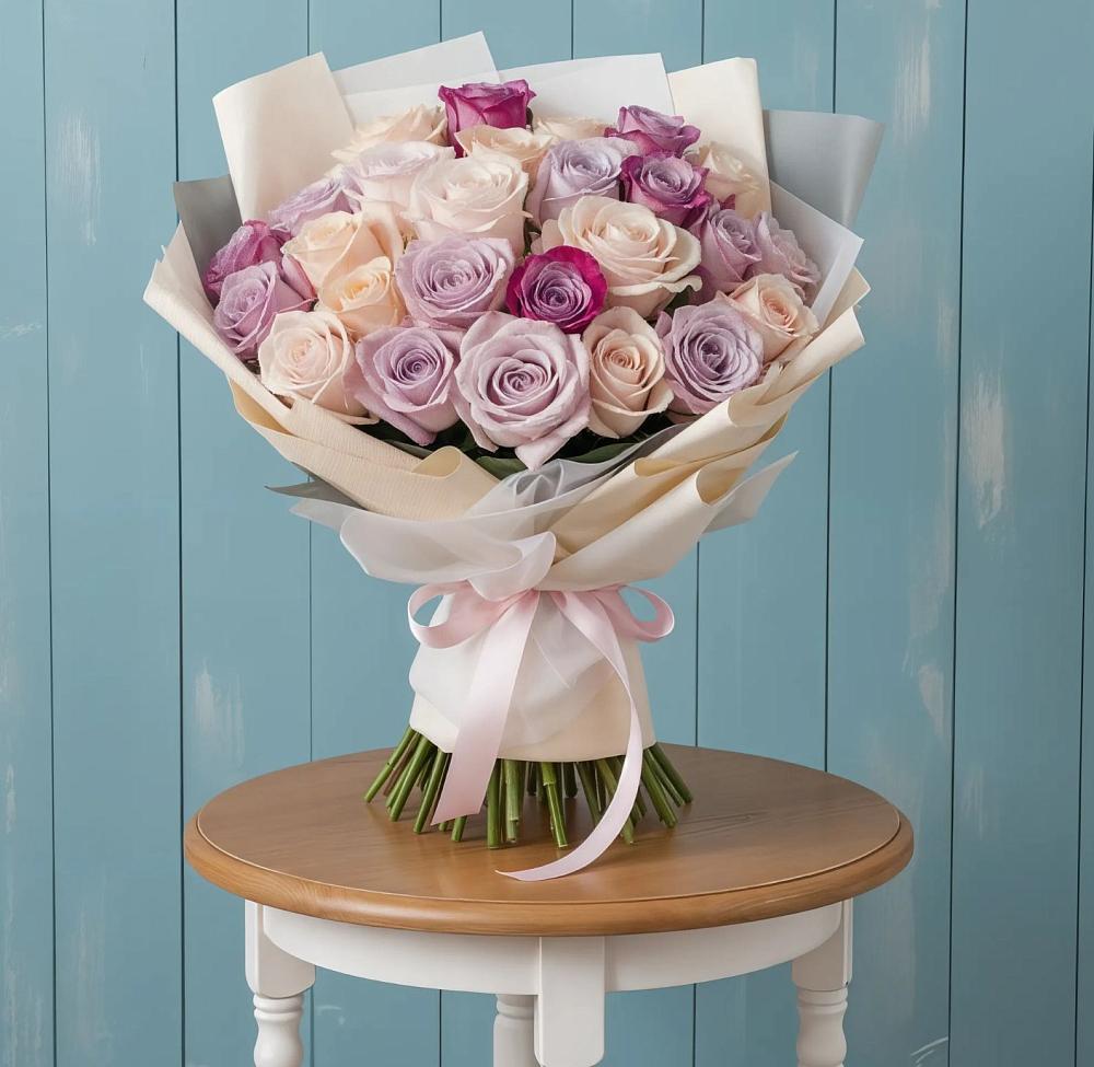 Букет цветов из: Розы в Дубках Саратовской области