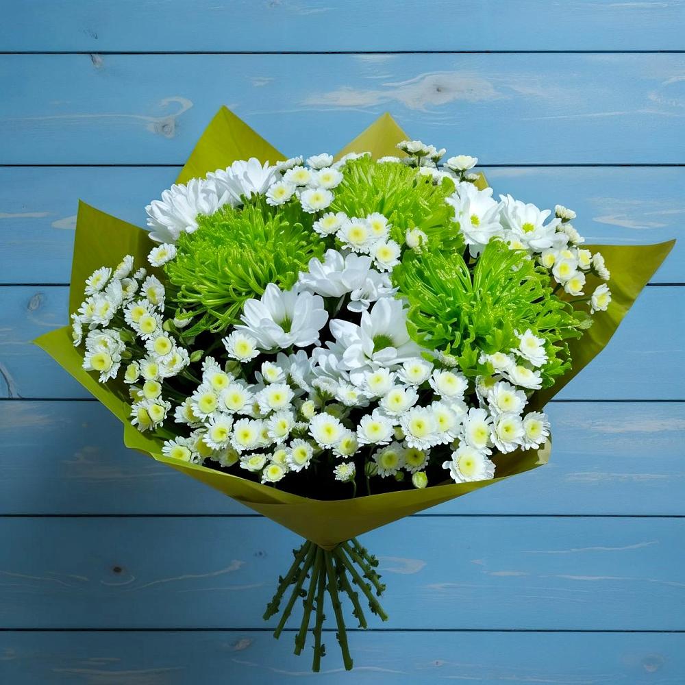 Букет цветов из: Хризантемы в Дубках Саратовской области