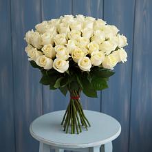 Букет 51 Белая роза Эдлесс Лав #REPLACE_PRED# Дубках Саратовской области