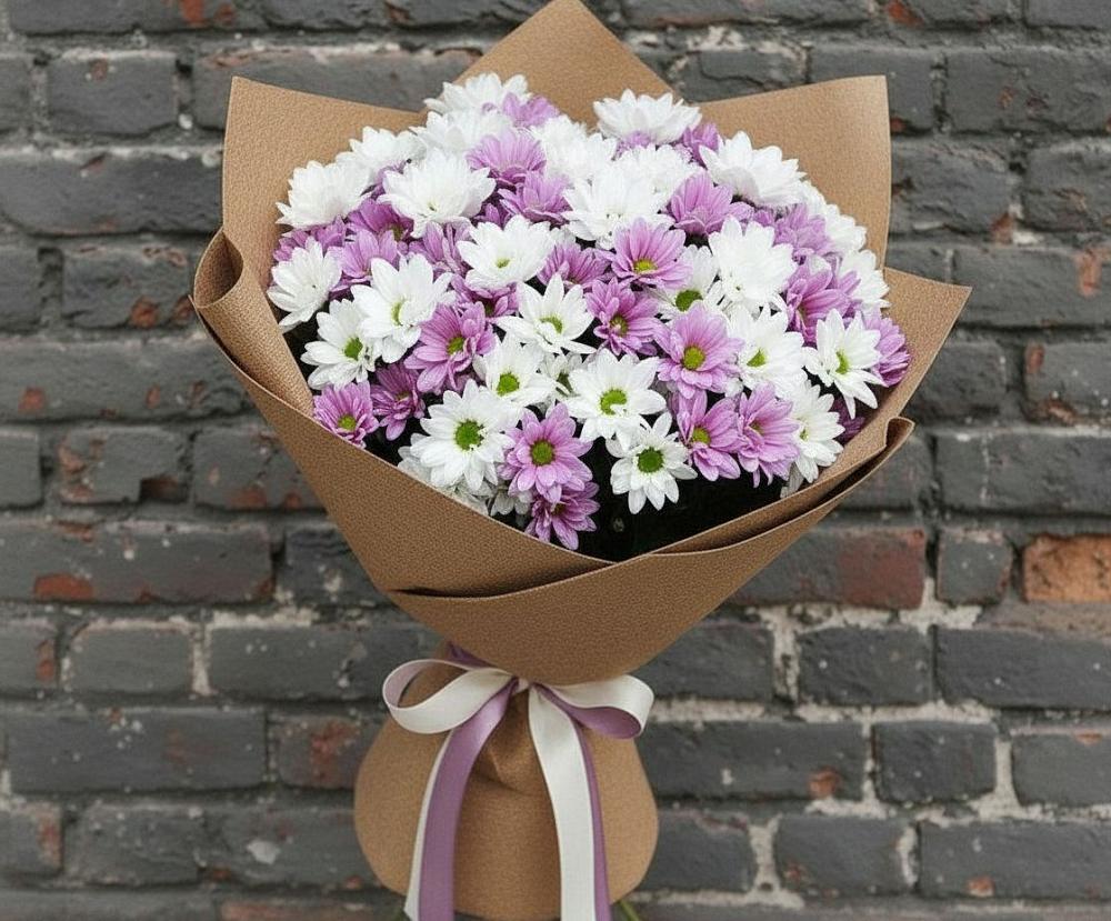 Букет цветов из: Хризантемы в Дубках Саратовской области