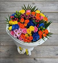 Букет цветов из:  Розы и Хризантемы в Дубках Саратовской области