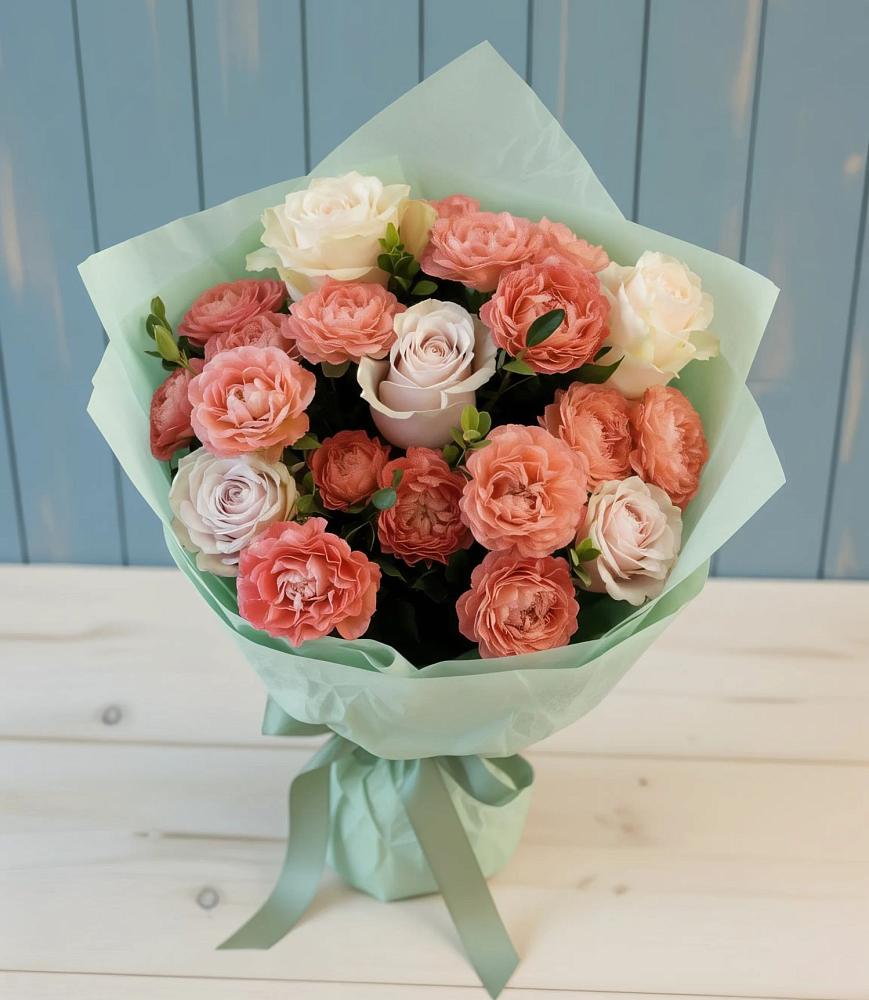 Букет цветов из: Розы в Дубках Саратовской области