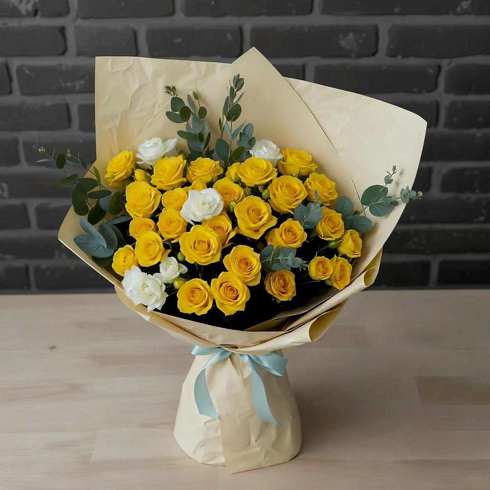 Букет цветов из: Розы в Дубках Саратовской области