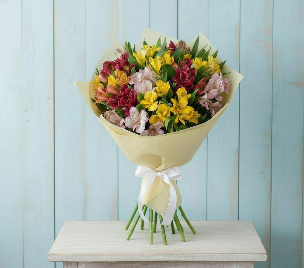 Букет цветов из: Альстромерии в Дубках Саратовской области