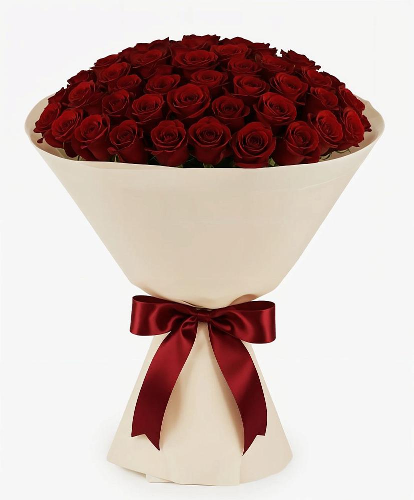 Букет 101 Бордовая роза Блэк Бакарра в Дубках Саратовской области