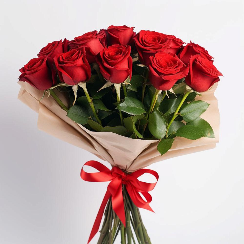 Букет 11 Красных роз Эдлесс Лав в Дубках Саратовской области